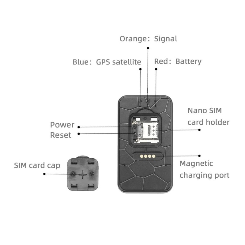 Waterproof 4G magnetic GPS tracker with microphone 30 days