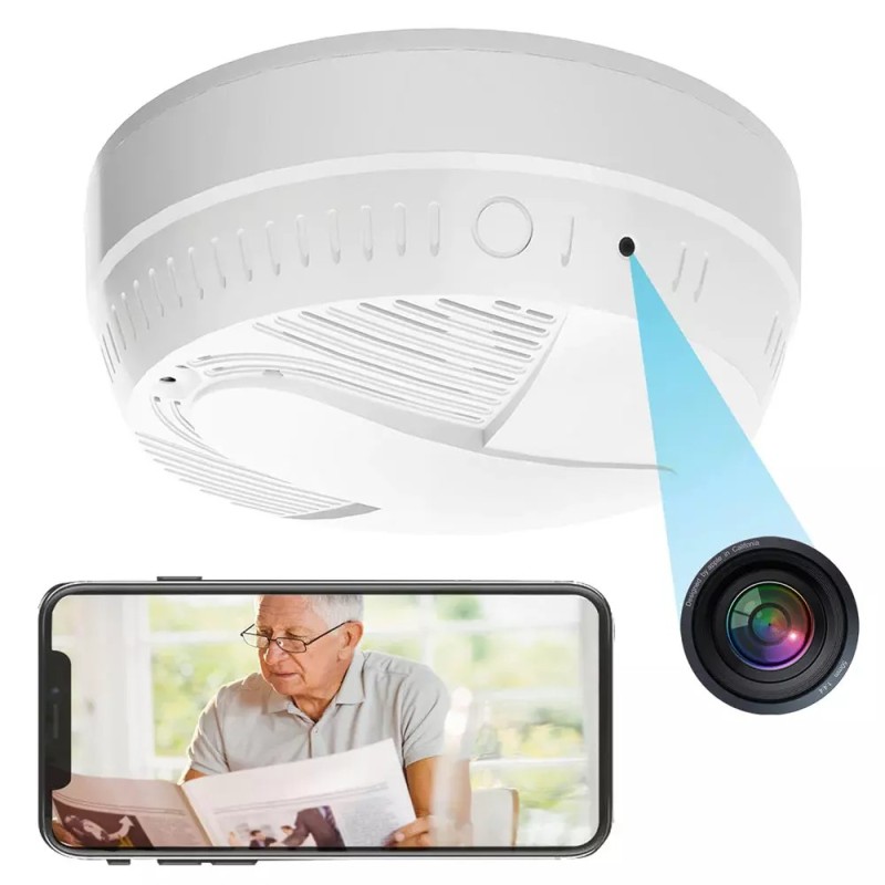 Cámara WiFi Full HD Detector de Humo Detector de Movimiento