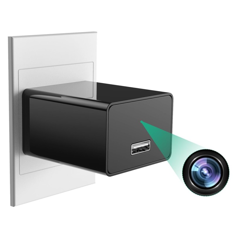 Caricatore da muro Full HD 1080p Camera con visione notturna