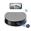 Cámara WiFi Full HD integrada en despertador con carga inalámbrica
