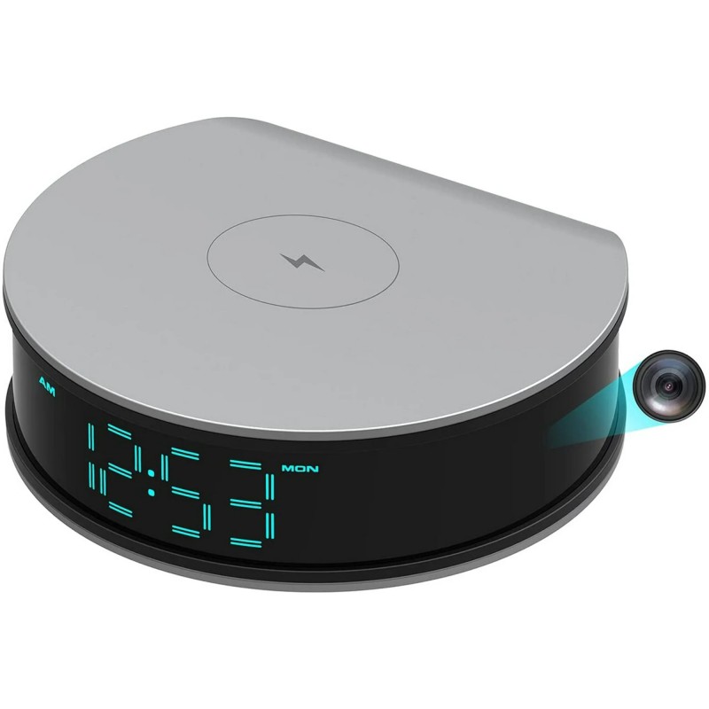 Telecamera WiFi Full HD integrata in sveglia con ricarica wireless