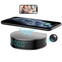 Cámara WiFi Full HD integrada en despertador con carga inalámbrica