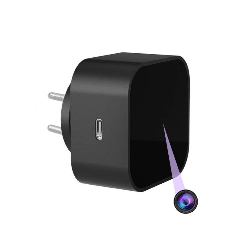 Full HD WiFi camera in USB-C oplader