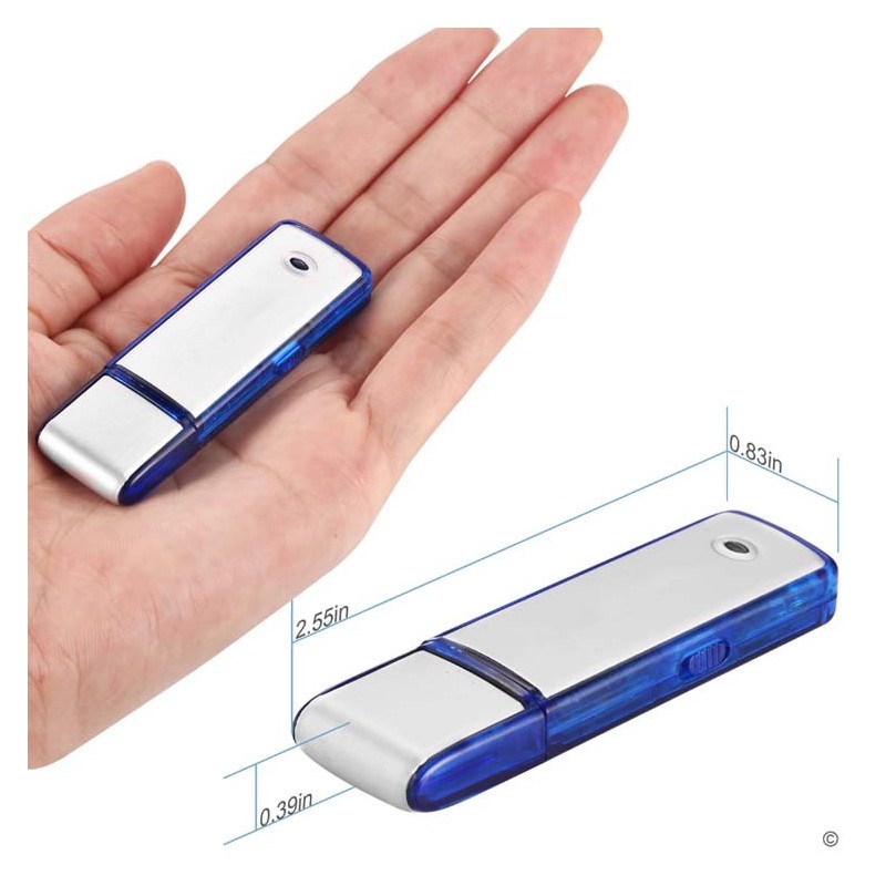 Micro enregistreur clé usb 20 heures d'autonomie